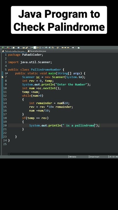 How to check a number is a palindrome or not in Java? | Pahadi Coder ...