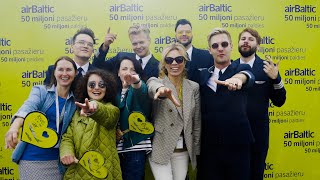 Celebrating 50 Millionth airBaltic Passenger