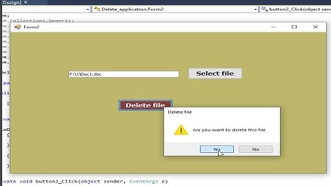 c# tutorial for beginners: delete file from computer in C#