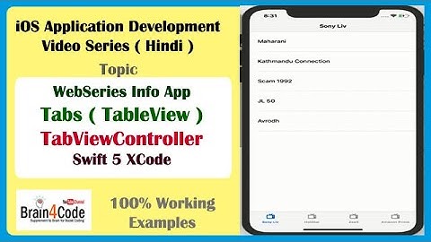 How to Create Tabs with TableView in View Controller Using TabBarController in Swift 5 XCode | Hindi