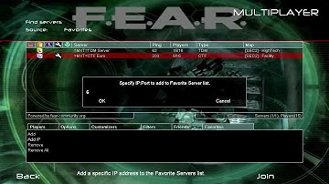 Add Servers to favourites in FEAR Combat