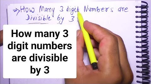 How many 3 digit numbers are divisible by 3 (In Hindi)