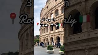 How to spend 3 days in Rome Italy 🇮🇹 #rome #traveltips #travelbucketlist #italy #viral