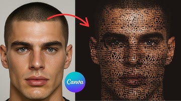Canva Tutorial: Word Cloud Text Face Design | Easy Canva Tutorial