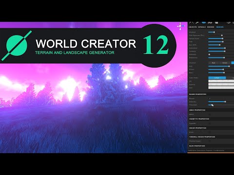 World Creator 2. Render settings :Color Grading, HBAO, Bloom, Chromatic Abberation, DOF and etc.