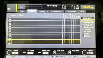 Como desbloquear ESCENAS desde una Midas M32c