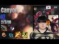 Canyon Jungle Vi vs Lee Sin lol KR solo rank Full Game 16.8 | 캐니언 바이 vs 리 신