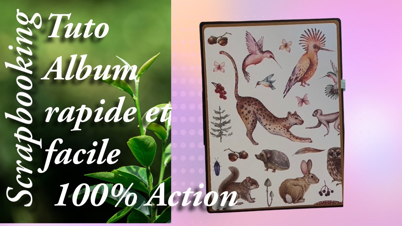 Scrapbooking, tuto mini album avec reste de papier, 100% Action, facile et rapide 