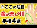 【手相】３万人に１人の強金運！お金の流れる川手相４選【マネーリング・運命投資線】