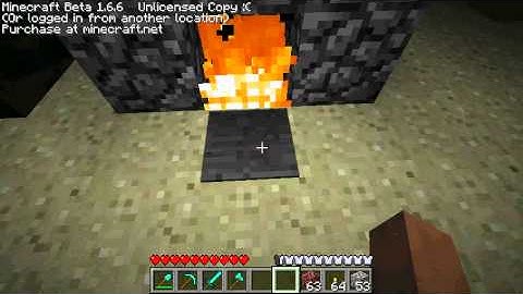 minecraft tuturial: how to make an never ending fire