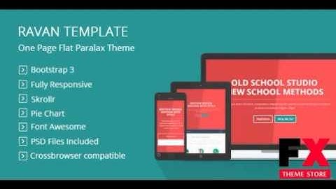 Preview Ravan - One Page Parallax Flat Responsive Template T