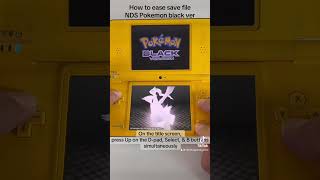 How to delete save file for Nintendo DS Pokémon Black Version