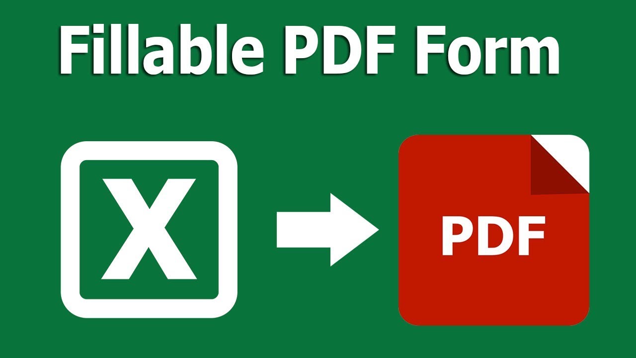 How to Create Editable and Fillable PDF Form from Excel in Adobe Acrobat  Pro - YouTube