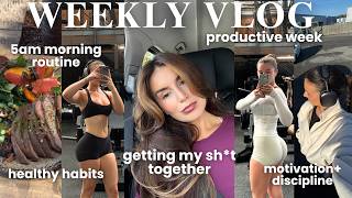 weekly vlog | winter lock in, 5am morning routine, new habits, training & meal inspo