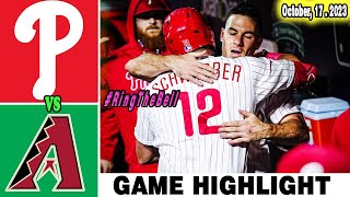 Phillies vs. D-backs  [GAME 2] HIGHLIGHTS NLCS (10.17.23) TODAY | MLB Hightlights 2023