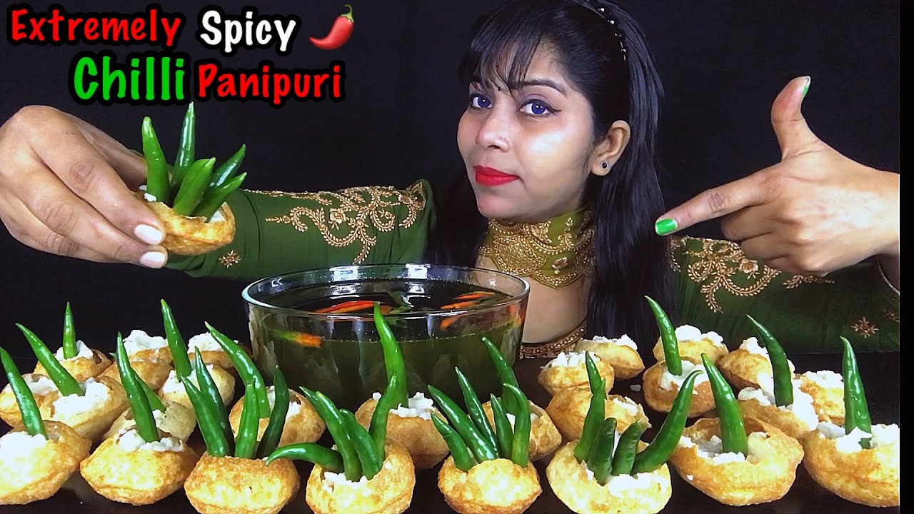 PANIPURI EATING CHALLENGE | EATING CHILLI PANIPURI CHALLENGE | VERY SPICY FOOD | INDIAN STREET FOOD