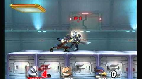Super Smash Bros. Brawl - Fox vs Falco vs Wolf