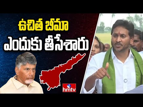 ఉచిత బీమా..ఎందుకు తీసేశారు | Jagan Press Meet | hmtv