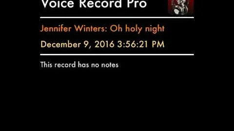 Jennifer Winters: Oh holy night