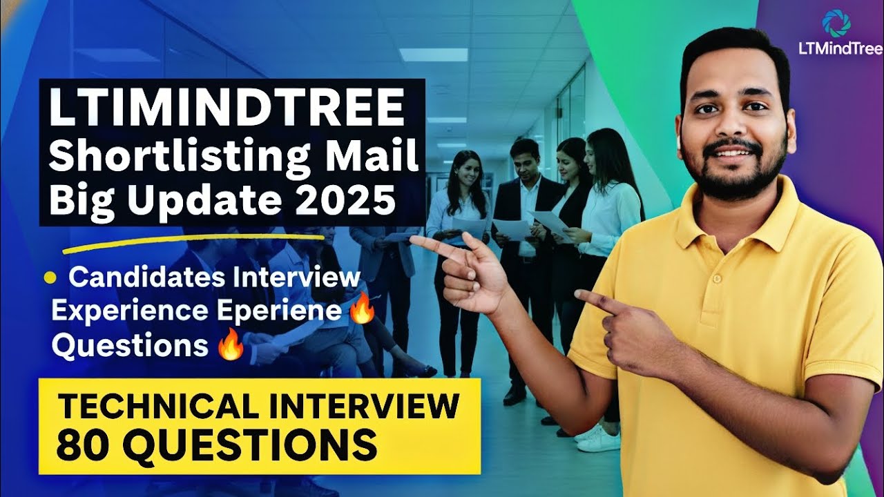 🔥 LTIMindtree Shortlisting Mail OUT 2025 | 80 Technical Questions ...