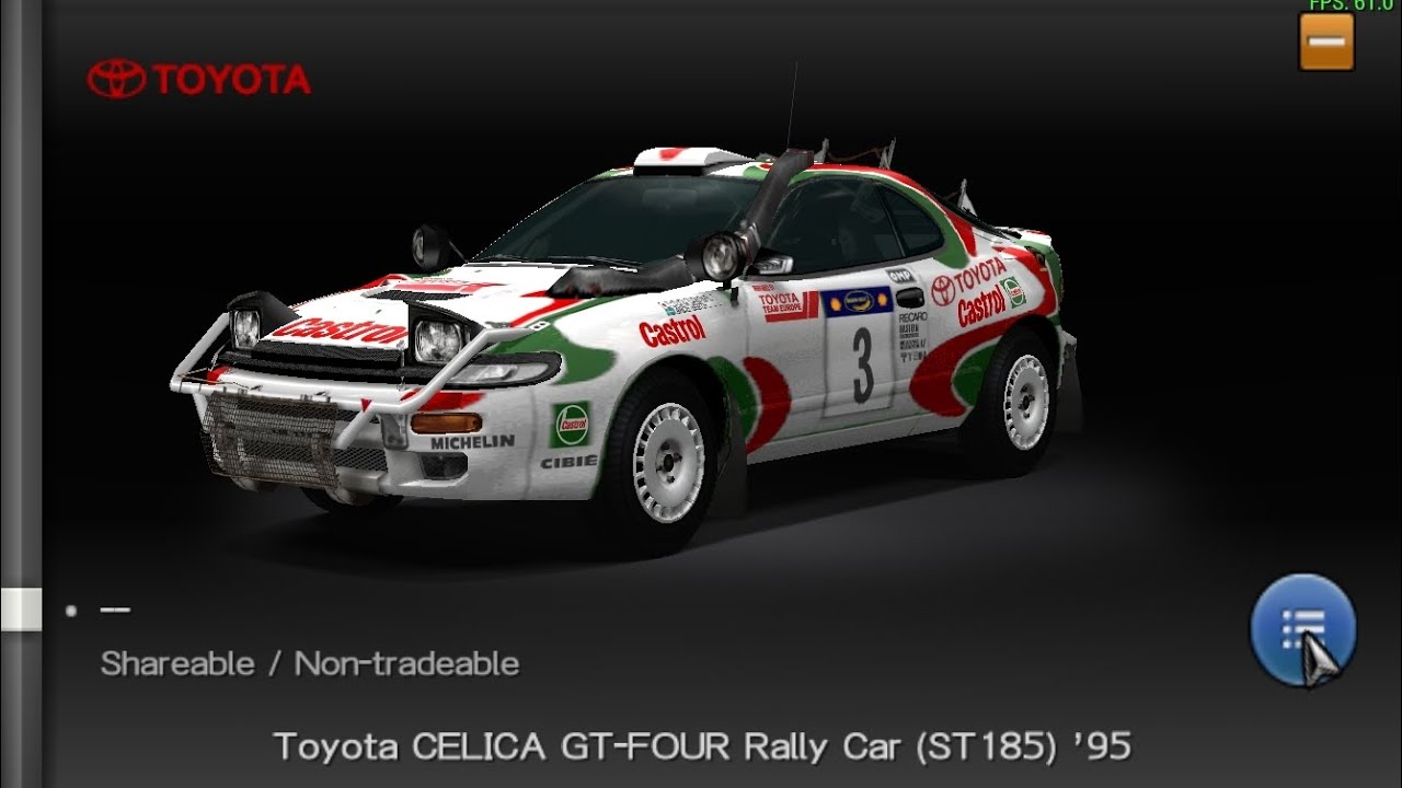 Gran Turismo PSP | Toyota CELICA GT-FOUR Rally Car (ST185) '95 - YouTube
