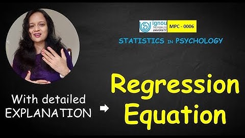 [Psychology] Regression Equation | IGNOU MAPC-MPC 006 | Solved by Hand | CA Payal Goel