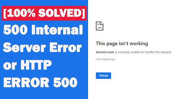 [100% SOLVED] - 500 Internal Server Error or HTTP ERROR 500