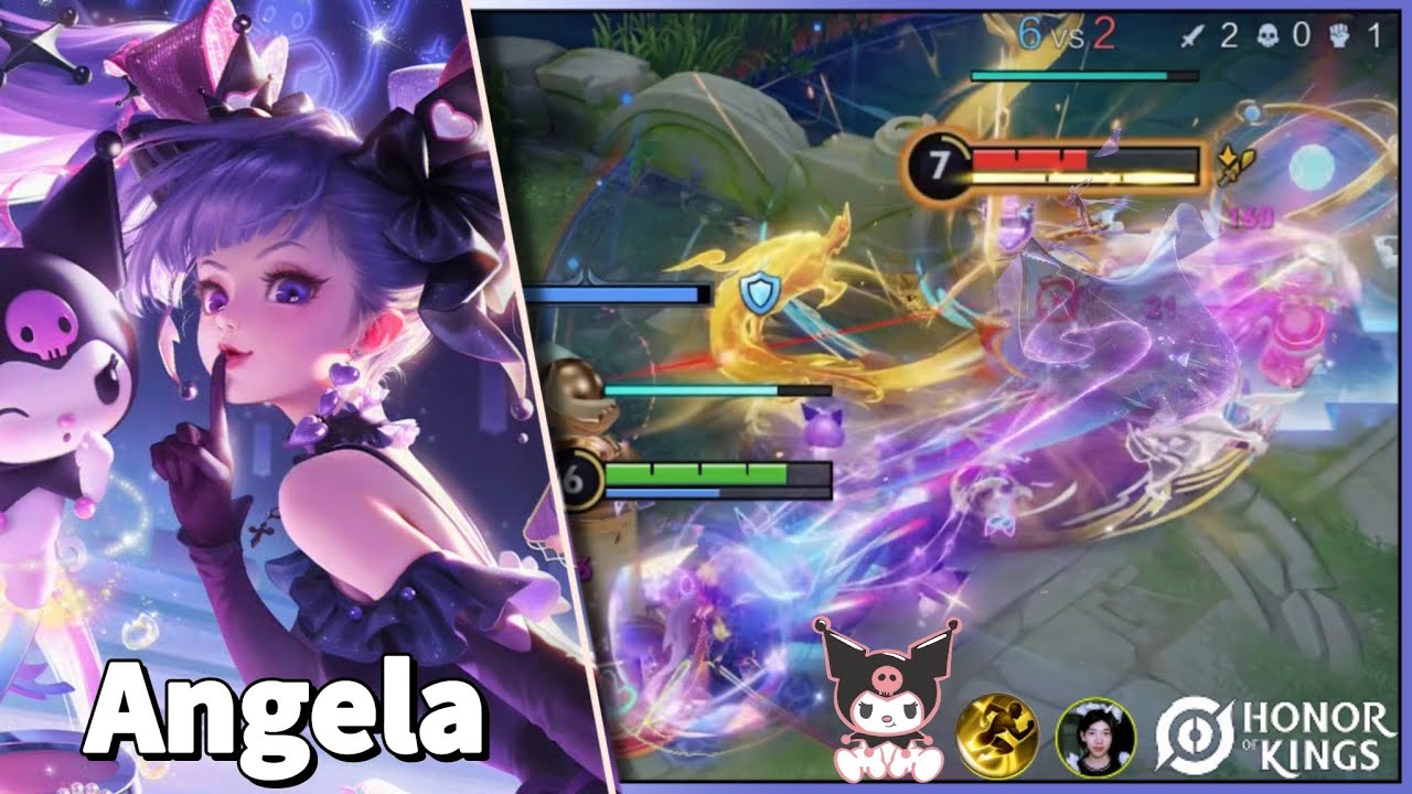 Angela｜Kuromi - themed character skin｜as skins impressionantes e adoráveis｜Honor of Kings