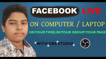 How to Live Stream on Facebook Page/Profile/Group on PC / Laptop with ( OBS Studio )