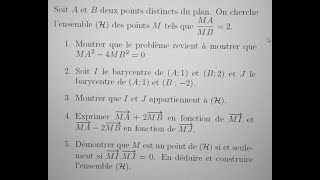 1Esmaths Exercice De Synthese Sur Le Produit Scalaire