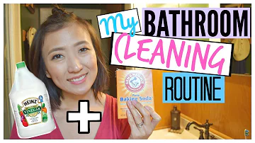 How do I clean my bathroom with white vinegar?