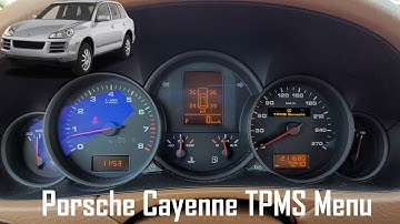Porsche Cayenne TPMS menu check + live tire readings