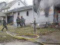 Firefighters battle blaze