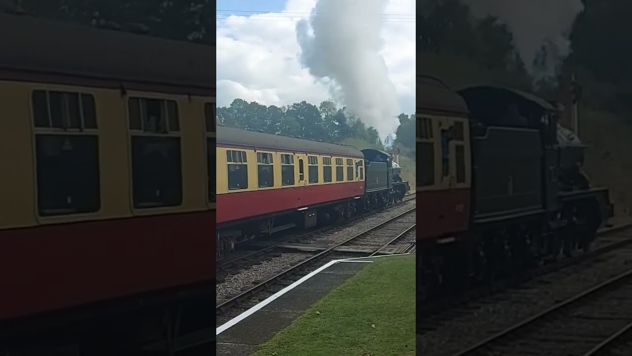 WSR Mogul 9351 departing Crowcombe Heathfield Station on the WSR