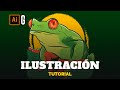 Illustrator Tutorial | Ilustrando una Rana SOLO MOUSE | Drawing a Frog using just mouse