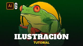 Illustrator Tutorial | Ilustrando una Rana SOLO MOUSE | Drawing a Frog using just mouse