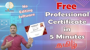 Create Free Professional Certificate in 5 Minutes | Online Certificate Designer in Tamil | Canva