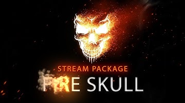 💀 Fire Skull Animated Twitch Overlay Package 🔥
