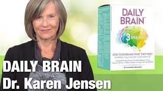 Famous 3 Brains Daily Brain with Dr. Karen Jensen - Concentration, Memory & Brain Health Supplements Profile