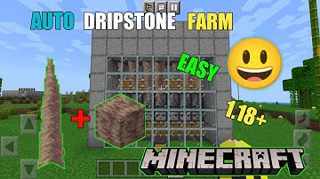 SIMPLE 1.18 AUTOMATIC DRIPSTONE FARM TUTORIAL in Minecraft Bedrock (MCPE/Xbox/ PS4/Switch/Windows 10