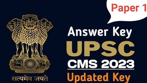 UPSC CMS 2023 ANSWER KEY PAPER - 1 | MEDICINE AND PAEDIATRIC | 120 QUESTIONS | MedEasy