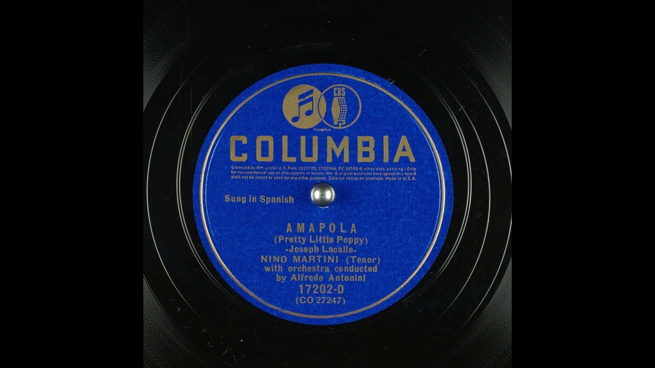 Amapola Pretty Little Poppy By Nino Martini