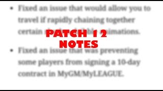 NBA 2K17 PATCH 12 | NOTES READ HERE | 7GB ?