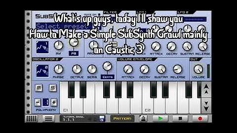 How to make a SubSynth Dubstep Growl (Caustic 3)