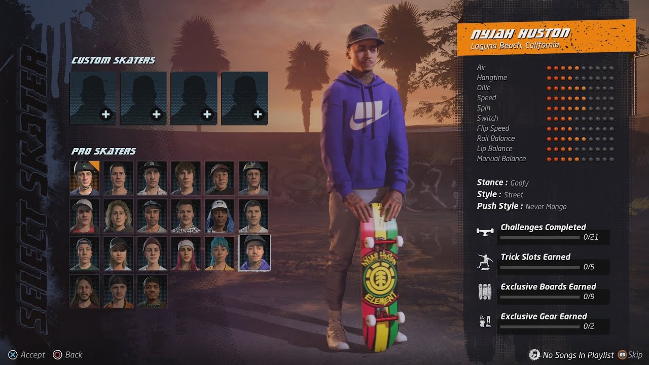 Tony Hawks Pro Skater 1 + 2 Nyjah Huston Gameplay [1080p 60FPS HD