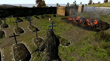 DayZ - Map Editor - Guglovo Test Mass Grave Burning