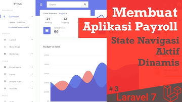#16.3 Belajar Laravel 7 - Aplikasi Gaji - Dynamic Active State Navigation Laravel 7