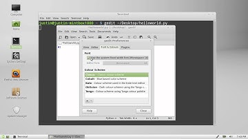 create python hello world program in linux mint 13