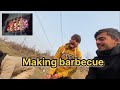 Making barbecue with friends \ bohat time baad milay