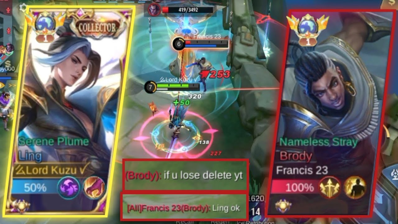 LING VS TOP GLOBAL BRODY TARASHTALKER !! VS LING WHO WILL WIN ??